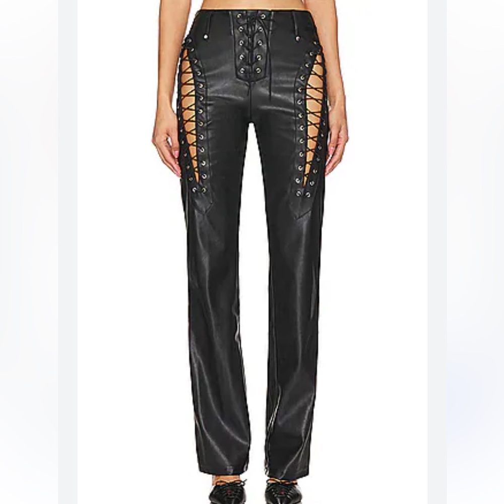 I.AM.GIA Black Lace-Up Pants